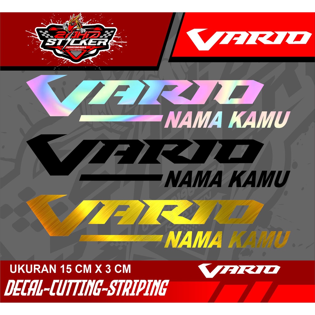 Jual Sticker Viral Vario Custom Nama | Shopee Indonesia