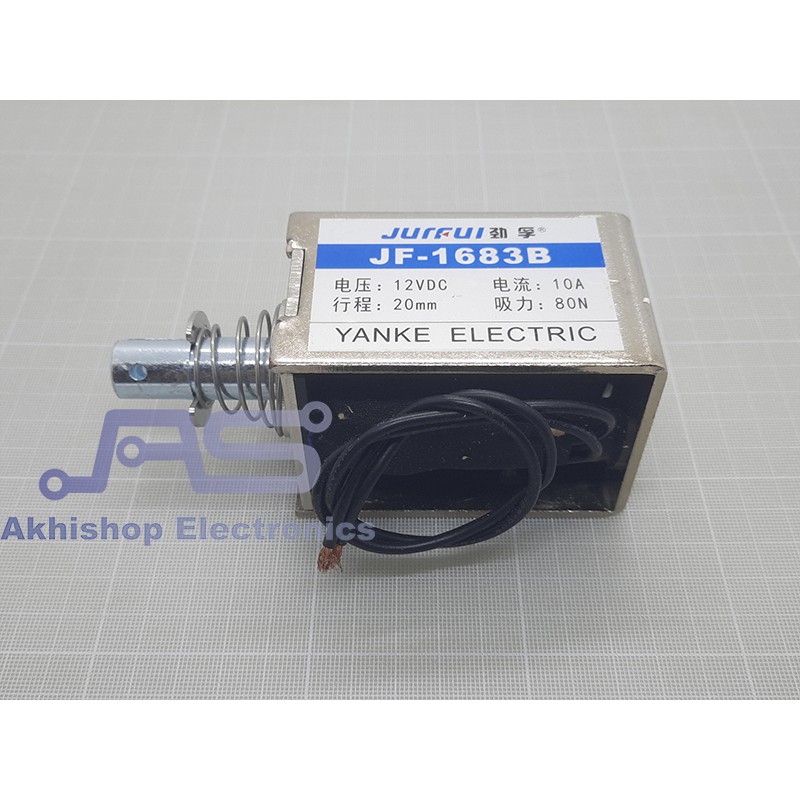 Elettrovalvola 24 V Elettromagnete A Solenoide CC, JF-1683B Tipo Push-pull Elettromagnete A Solenoide CC 78,4 N 24 V CC 20 Mm Di Corsa Solenoide 12v