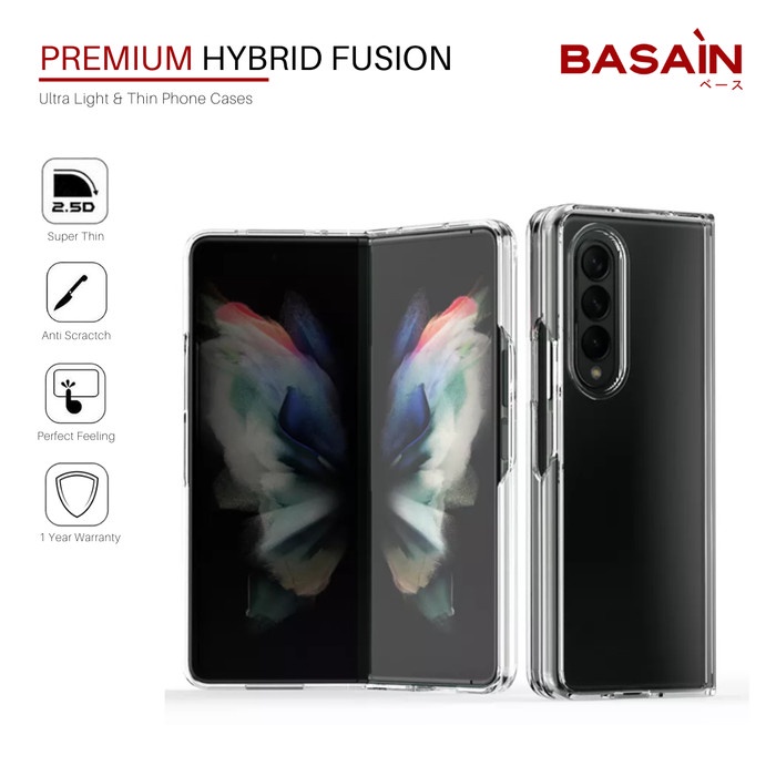 Jual Case Samsung Z Fold 4 BASAIN Premium Hybrid Fusion - Clear ...