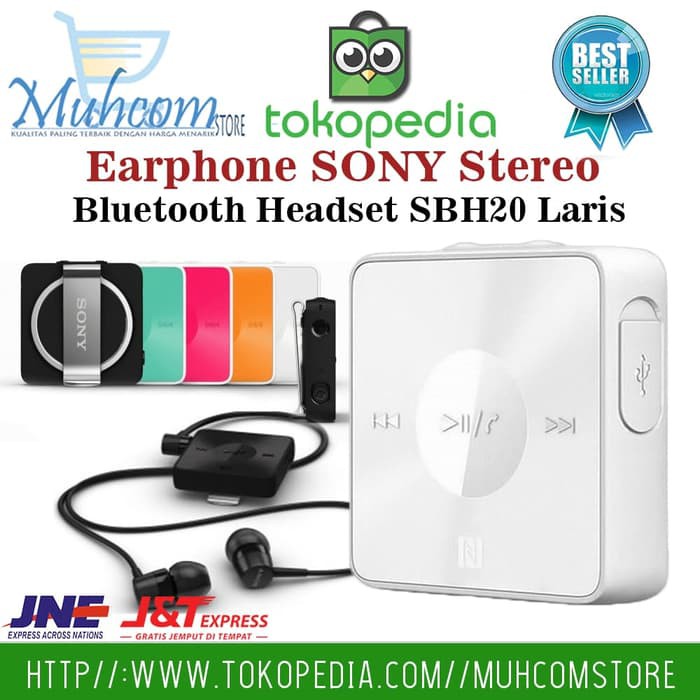 Jual SBH20 Headset Bluetooth SONY SBH 20 Earphone Soni Stereo Super