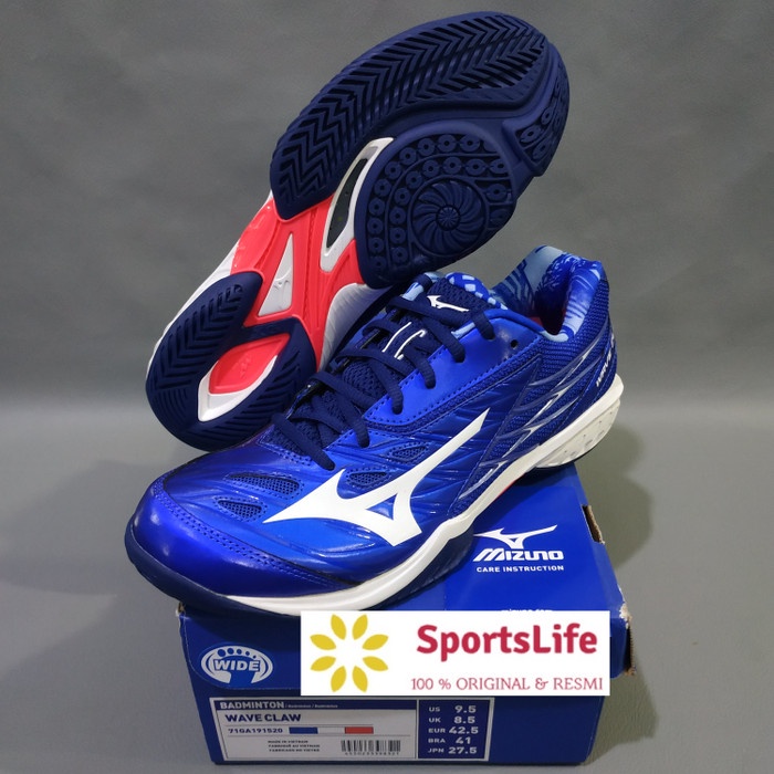 Jual Sepatu Badminton Mizuno Wave Claw Blue Biru New Color 2020