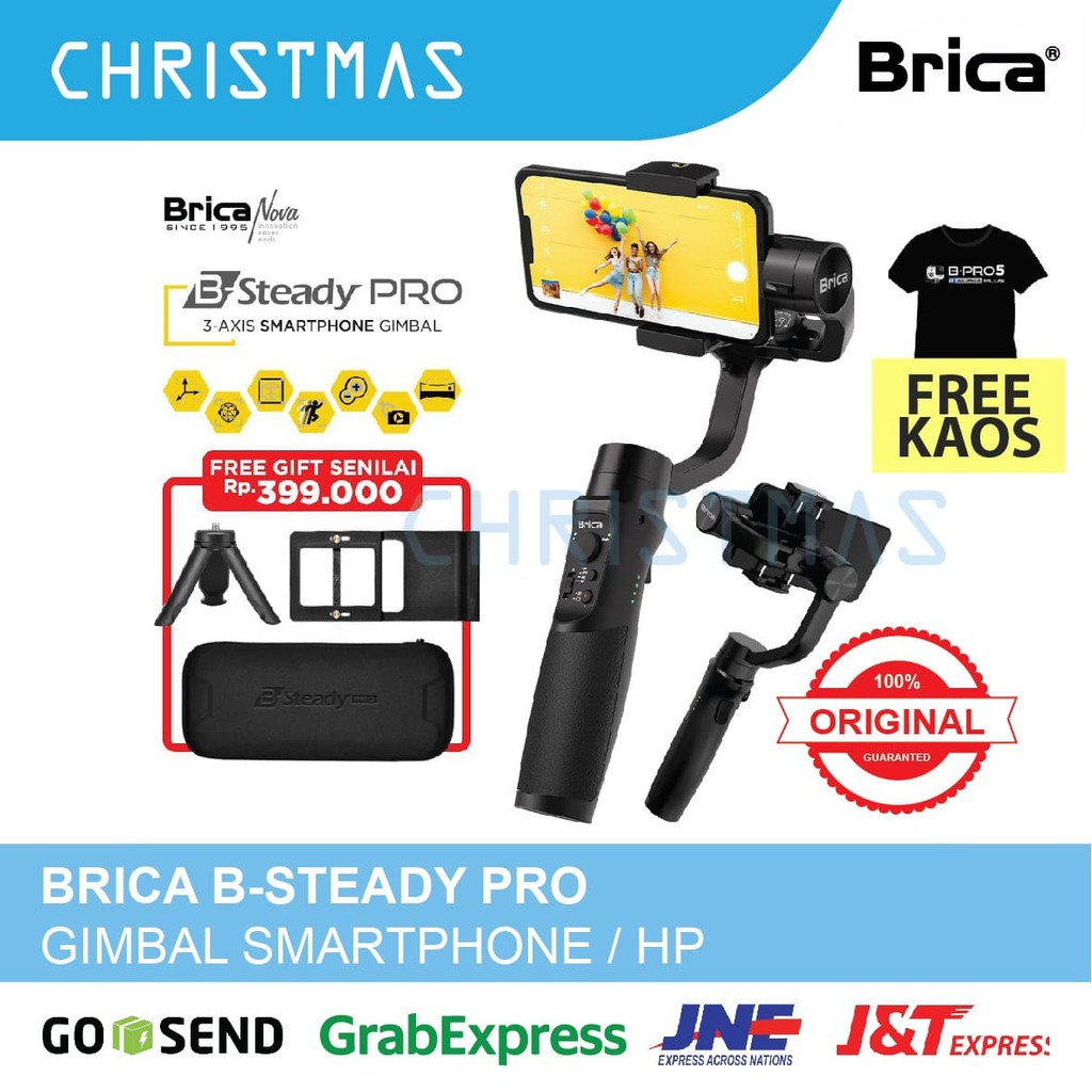 Jual Brica B-Steady PRO 3-Axis Gimbal Smartphone HP Stabilizer | Shopee ...