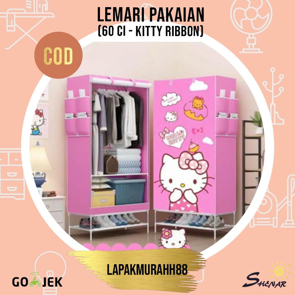 Jual LEMARI PAKAIAN / LEMARI SINGLE RAK / LEMARI PORTABLE / LEMARI ...