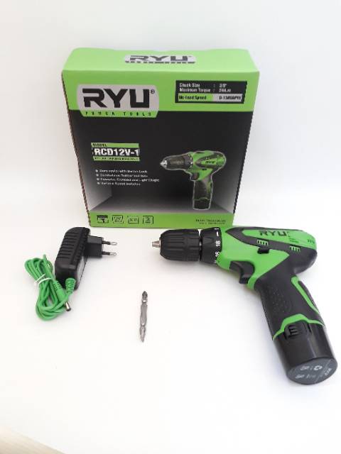 Jual RYU CORDLESS Drill 12 Volt RYU RCD12V-1 Mesin Bor Obeng Baterai ...