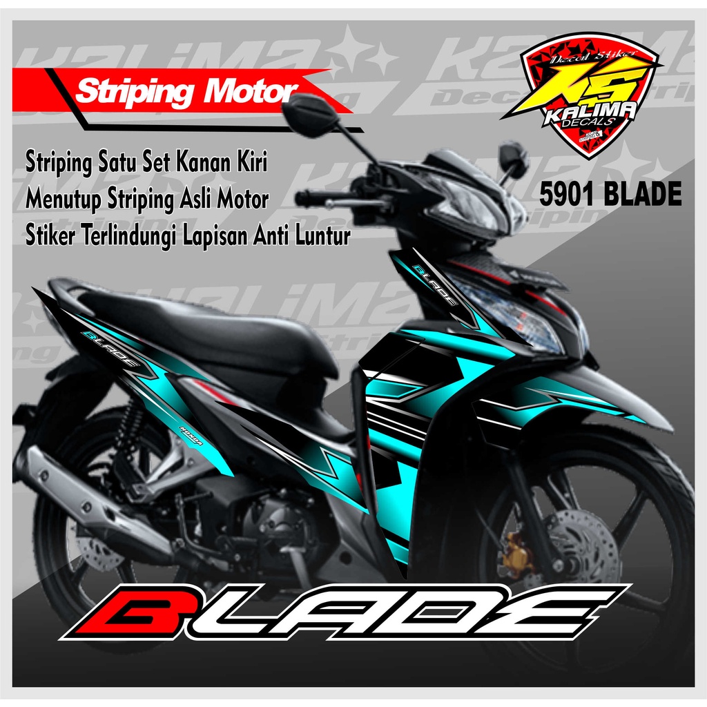 Jual 5901 Striping Blade 125 Fi Variasi Stiker Sticker Skotlet Motor ...