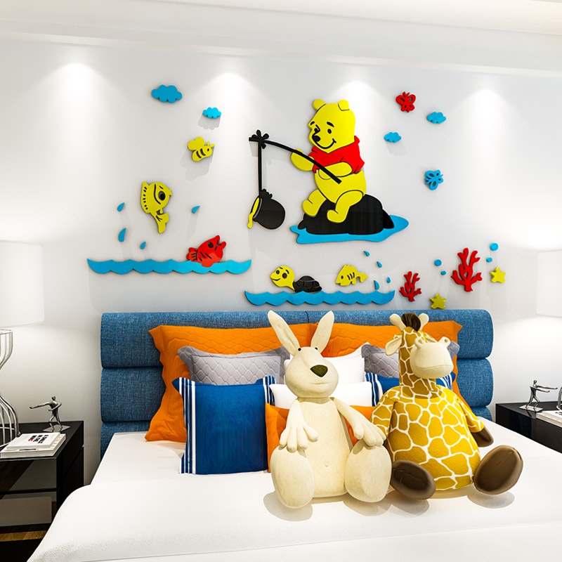 Jual Wall Sticker Dinding Winnie Acrylic 3D Kualitas Premium | Shopee ...