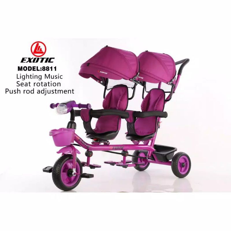 Jual Sepeda Stroller Exotic Twins . Stroller Untuk Anak Kembar. Exotic