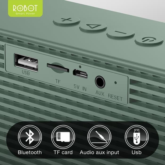 Jual ROBOT RB520 Speaker Bluetooth 10W V5.0 Portable Support Micro SD ...