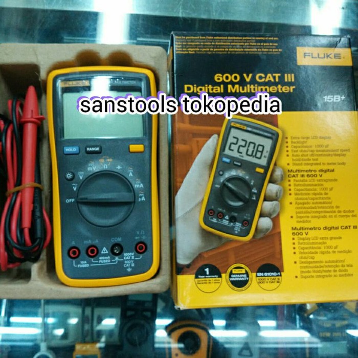 Jual Digital Multimeter / Multitester Digital / Fluke 15B+ | Shopee ...