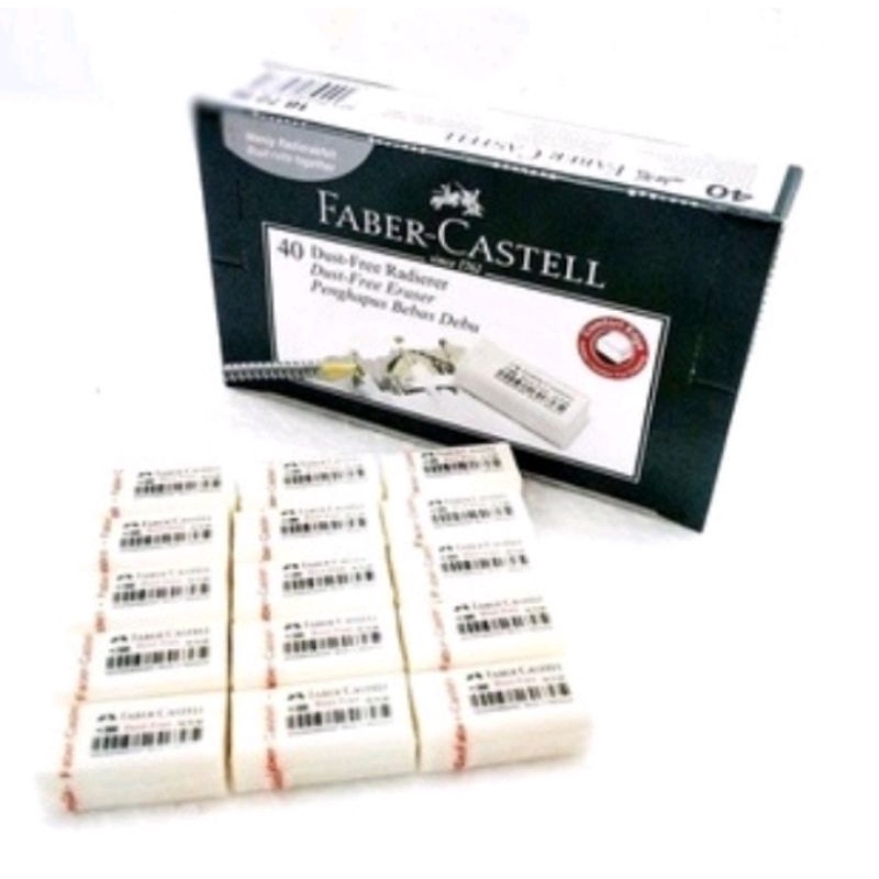 Jual Penghapus Pensil / Eraser Pencil Faber Castell Kecil Putih (40pcs ...