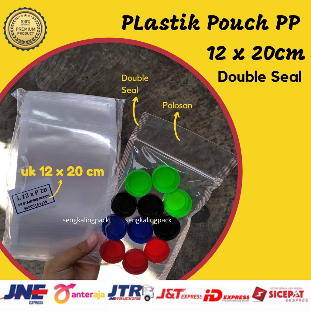 Jual Pcs Stp Standing Pouch Plastik Transparan X Double Seal Single Seal Ziplock Klip