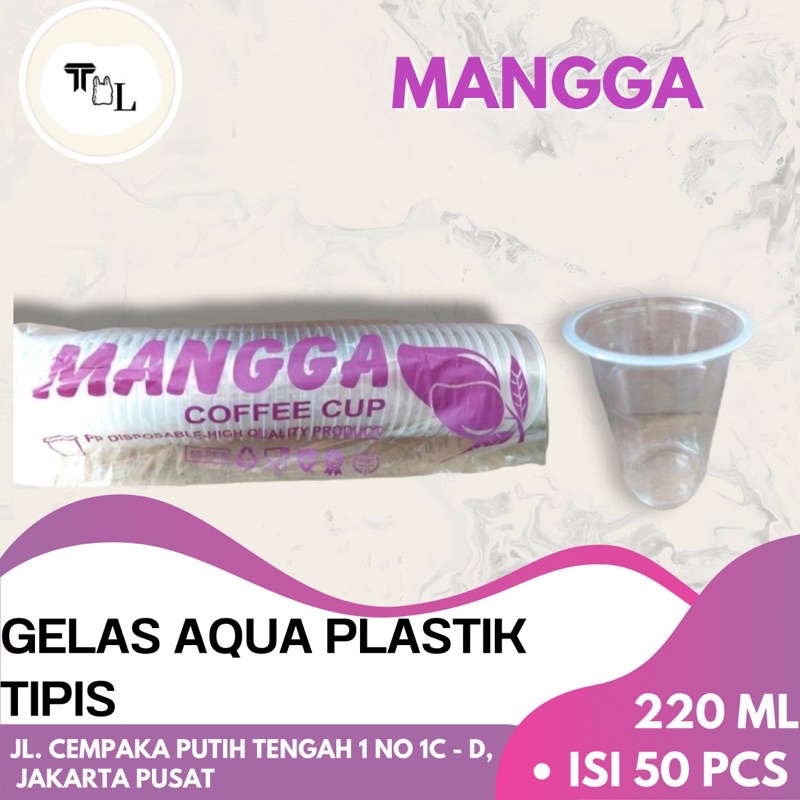 Jual Gelas Aqua Plastik Tipis Cap Mangga Gelas Plastik Cap Mangga Gelas Aqua Cap Mangga