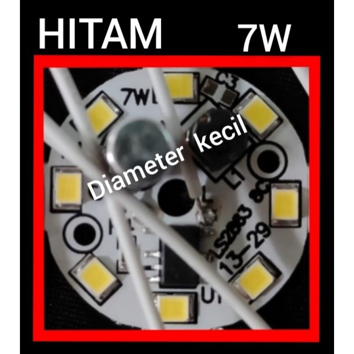Jual PCB LED AC HITAM 7W D-28MM PUTIH | Shopee Indonesia