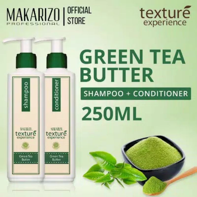 Makarizo Bundling Paket Shampo& conditioner (GreenTea)