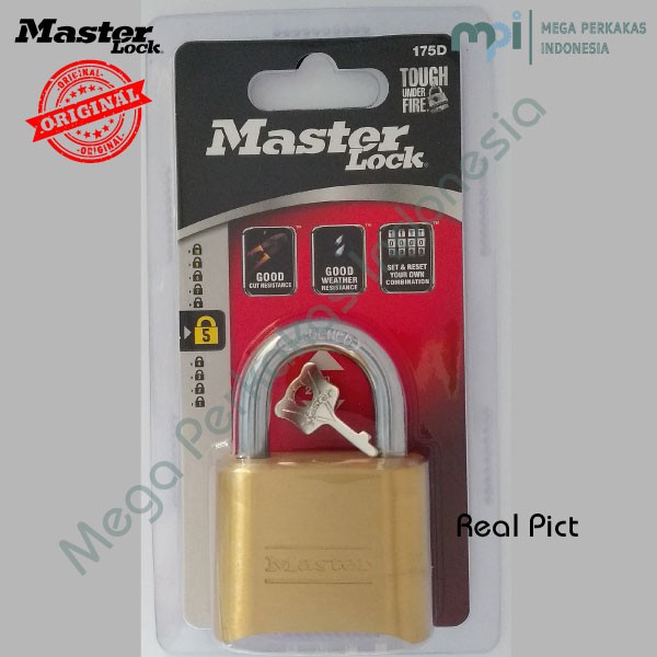 Jual Buy_Mint Gembok Master Lock 175 D Solid Body Padlock Combination ...