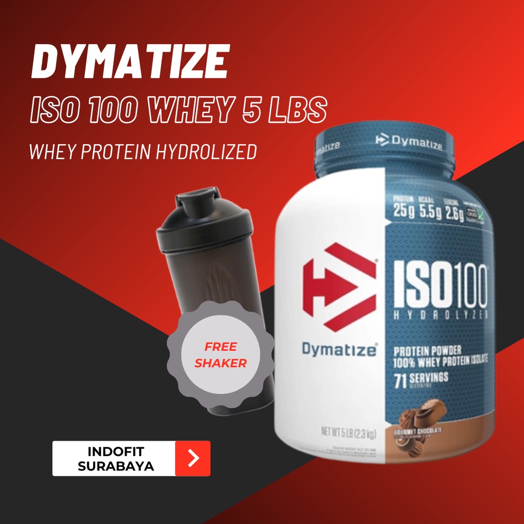 Jual Dymatize Iso 100 Whey Protein Hydrolized 5 Lbs Shopee Indonesia 6471