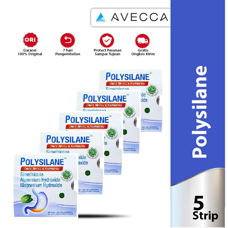 Jual Polysilane Tablet Kunyah 5 Strip (1 Strip isi 8 Tablet) | Shopee ...