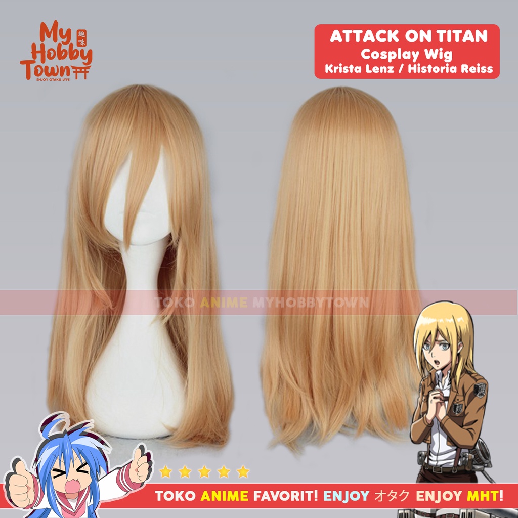 Jual Wig Rambut Palsu Cosplay Anime Attack On Titan AOT : Krista ...