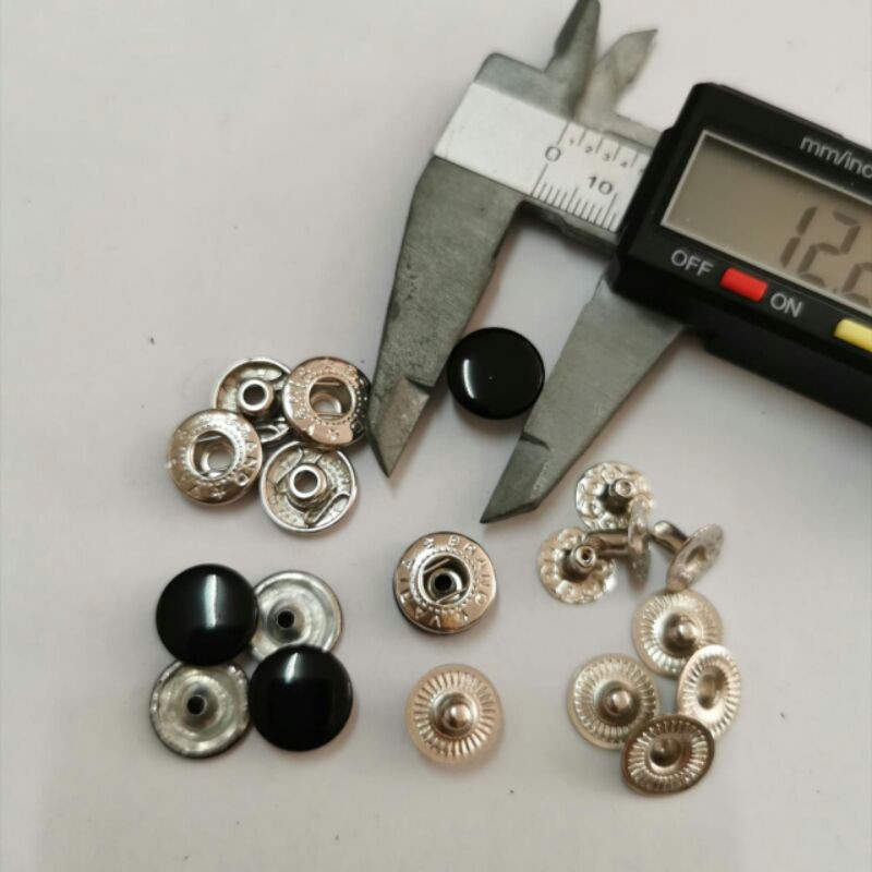 Jual kancing cetet besi 13mm / kancing snap button 330 black / 5gross ...