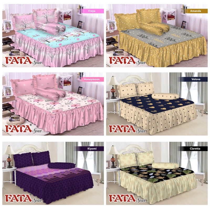 Jual FATA - Sprei Rumbai Ukuran King 180x200 / Queen 160x200 | Shopee ...