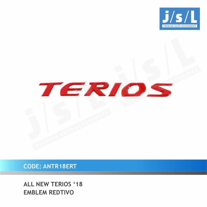 Jual Emblem TERIOS Kap Mesin Engine Hood All New Terios Chrome Merah ...