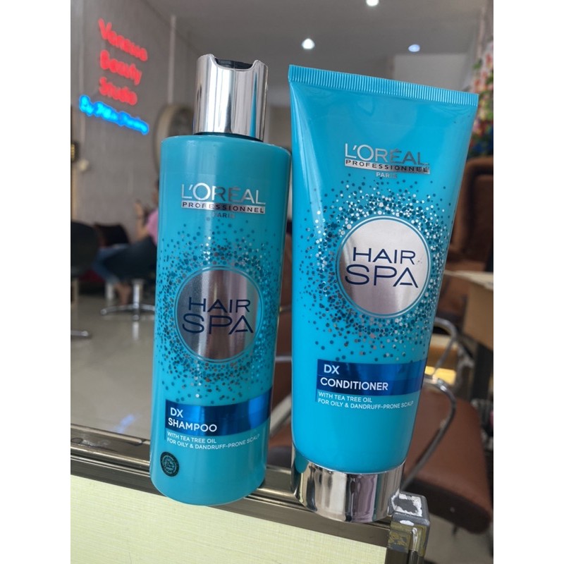 Jual HAIRSPA DX Shampoo & Conditioner L'oreal with Tea Tree Oil
