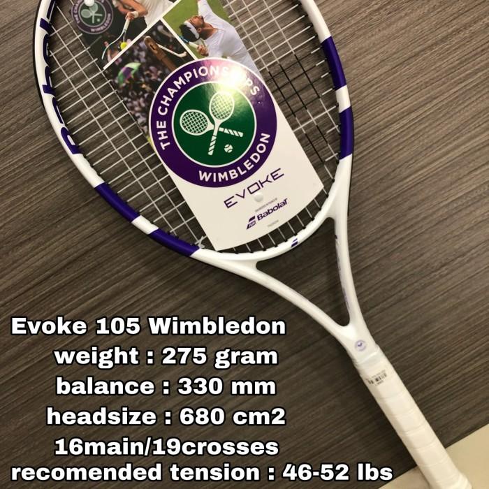 Raket Tenis Babolat Evoke 105 Wimbledon Original