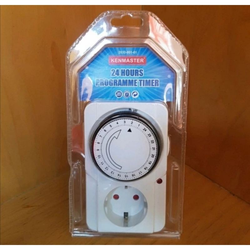 Jual Kenmaster Stop Kontak Timer Manual Analog 24Jam | Shopee Indonesia