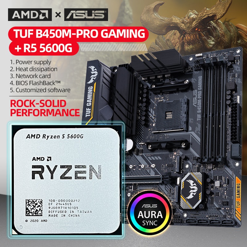 Jual PREORDER AMD New Ryzen 5 5600G R5 5600G CPU + ASUS TUF B450M PRO ...