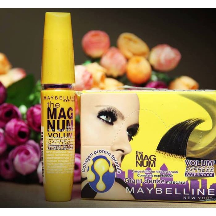 Jual Mascara The Magnum Volume Express Waterproof Maybelline Kuning