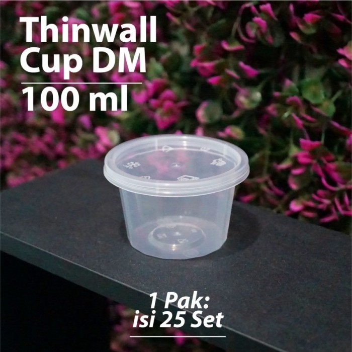 Jual Thinwall Cup Pudding Dm Isi 25 Set Cup Rujak Cup Sambel 100 Ml Shopee Indonesia 1842