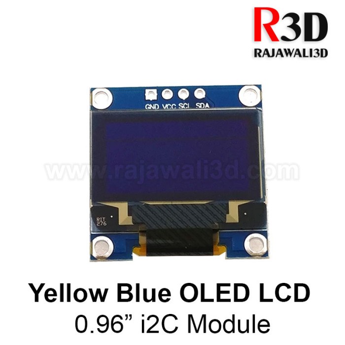 Jual LCD OLED 0.96" Blue Yellow i2C Module for Arduino Display | Shopee ...