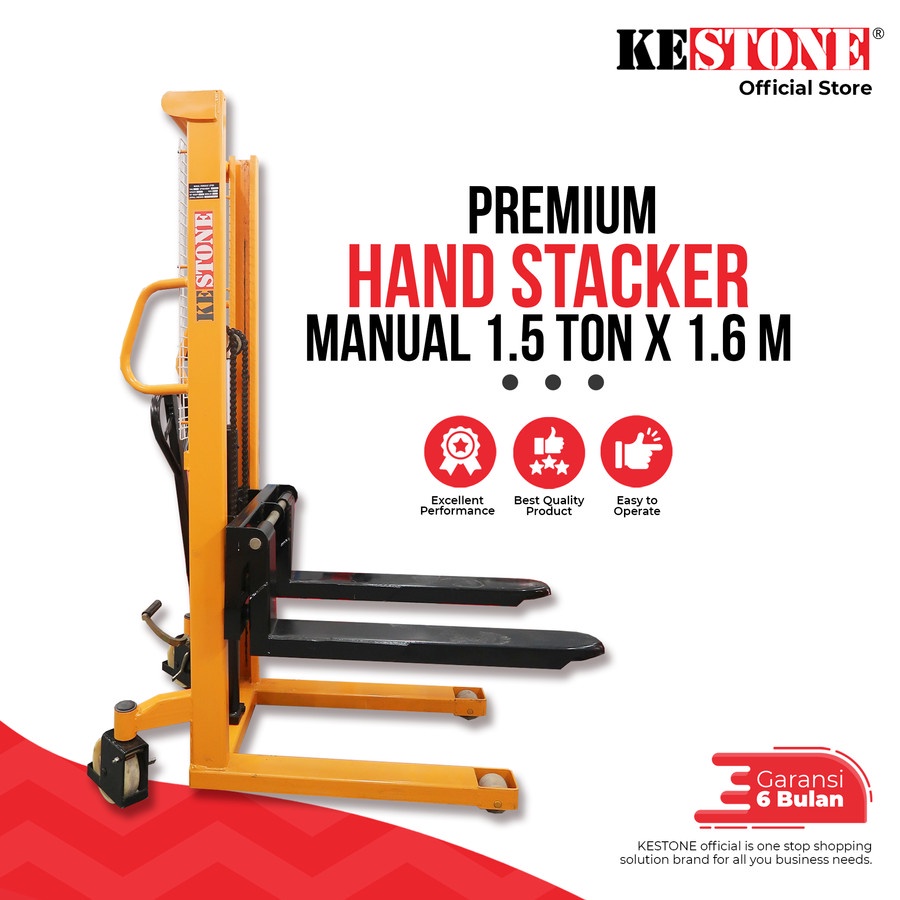 Jual Hand Stacker Manual Ton X Meter Premium Hand Lift Hydraulic Shopee Indonesia