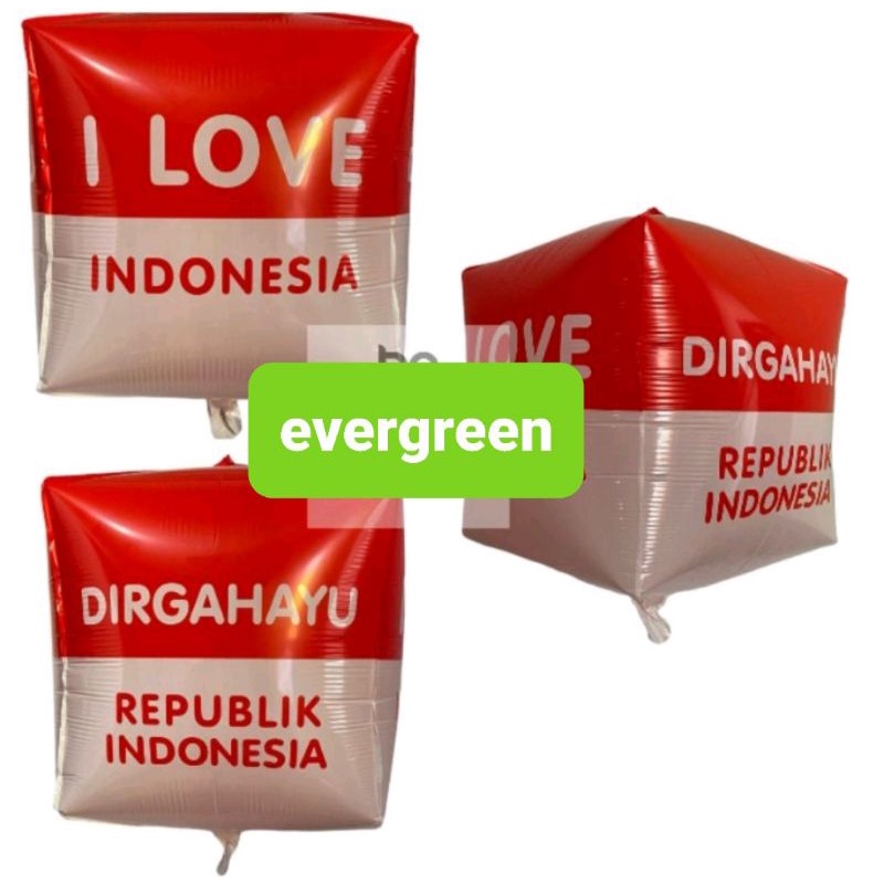 Jual Balon Foil Dirgahayu Ri Kubus Balon Foil Hut Ri Agustus Merah Putih Shopee Indonesia