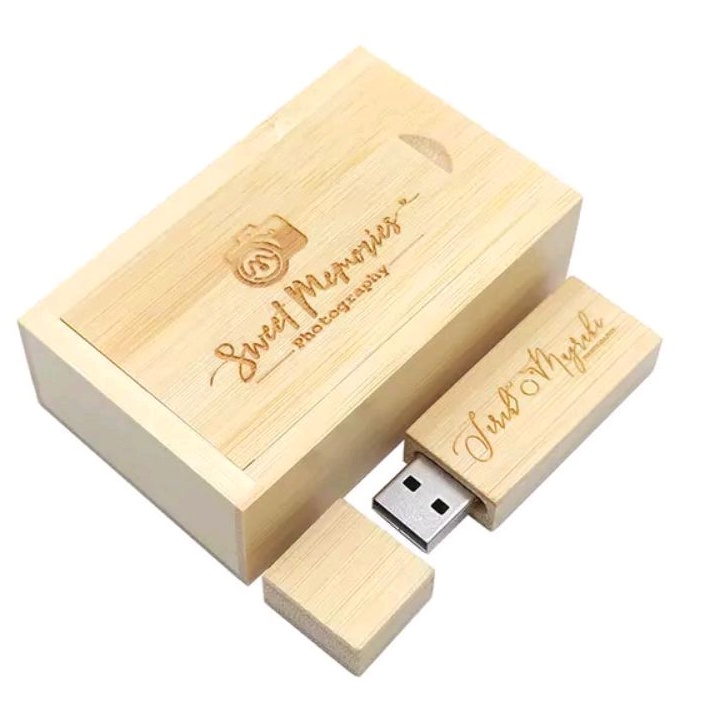 Jual Flashdisk kayu kotak plus box realkapasitas | Shopee Indonesia