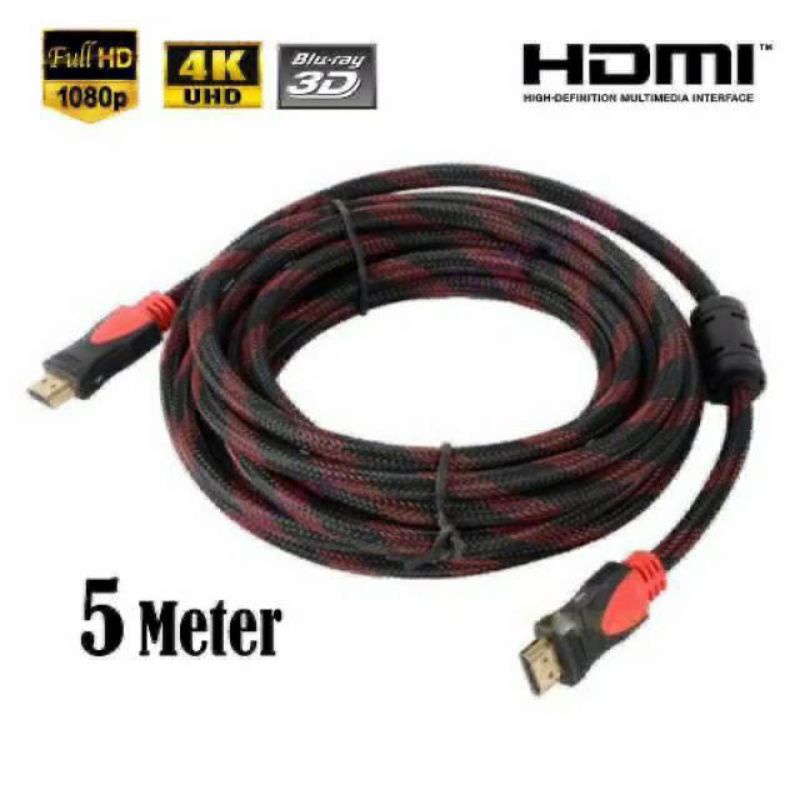PS Kabel HDMI Meter Meter Meter Laptop Ke TV CCTV Nylon Serat  Jaring PS