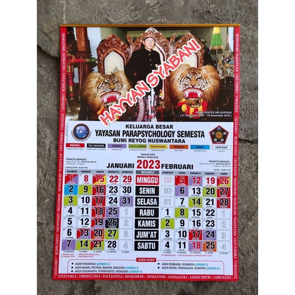 Jual Kalender Jawa 2024 / Kalender YPS 2024 [ Yayasan Parapsychology