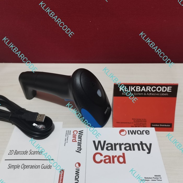 Jual BARCODE SCANNER QR CODE/PDF/1D/2D - HANDHELD - IWARE TS 20 - USB ...