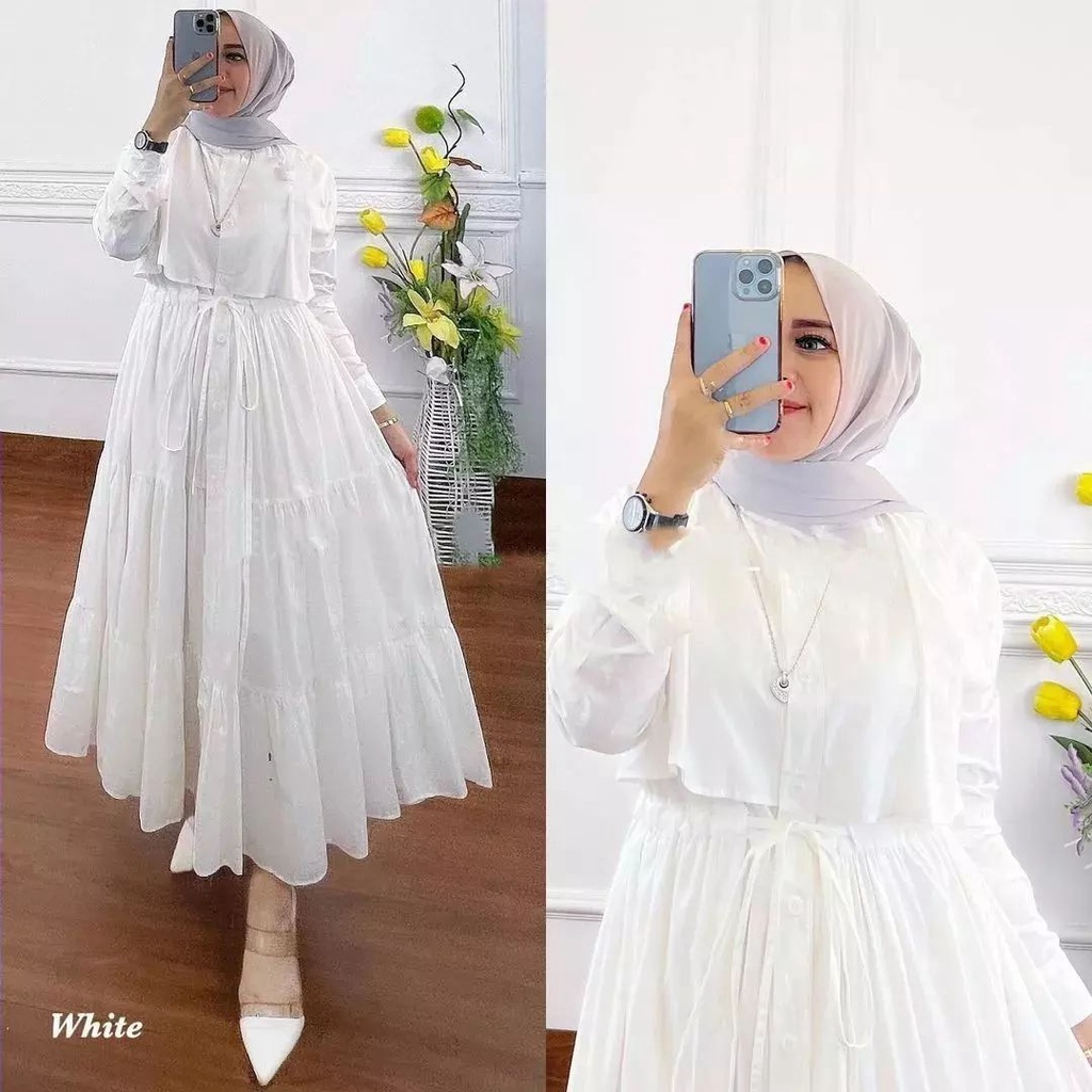 Maxi dress cheap putih