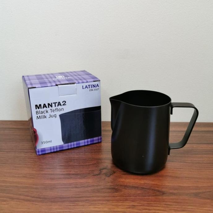 Jual Latina Manta Black Teflon Milk Jug Ml Pitcher Ml Shopee