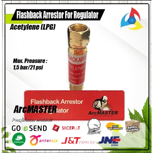 Jual Flashback Arrestor For Torch Regulator OxygenAcetylene LPG