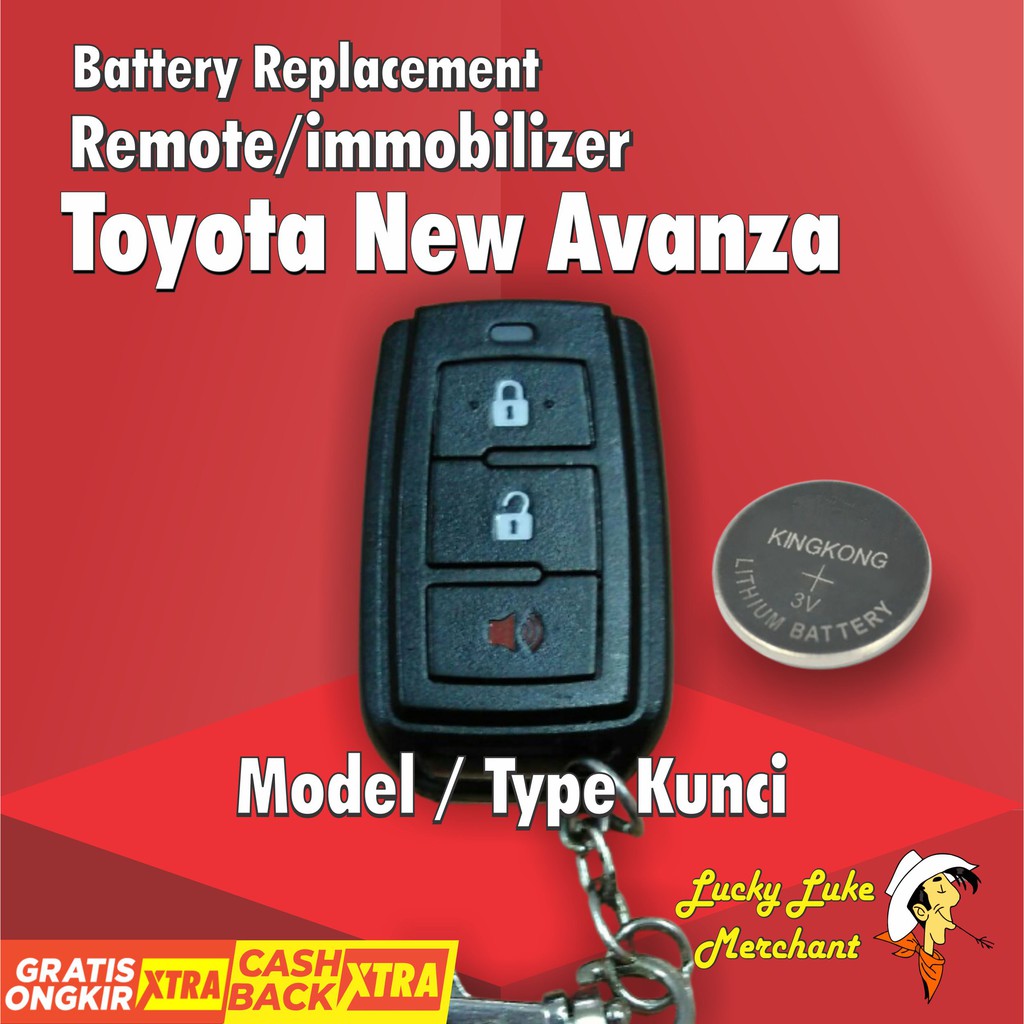 Jual baterai remote kunci mobil Toyota New Avanza key immobilizer ...