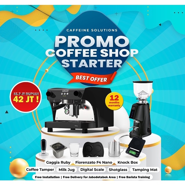 Jual Promo Paket Mesin Kopi Gaggia Ruby Pro Dan Fiorenzato F Nano Shopee Indonesia