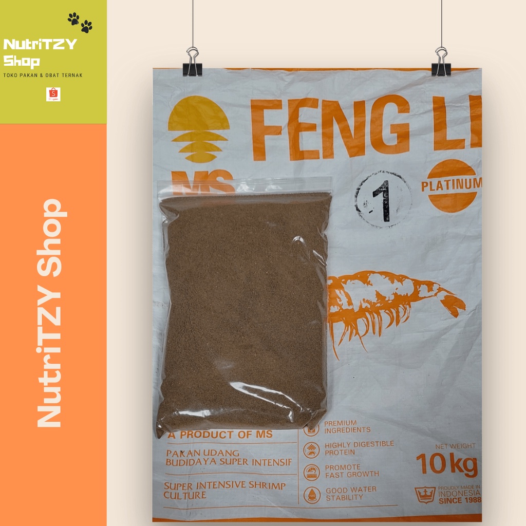 Jual FENGLI 1 FENG LI 1 500 Gram Pelet udang lobster larva bibit benih ...