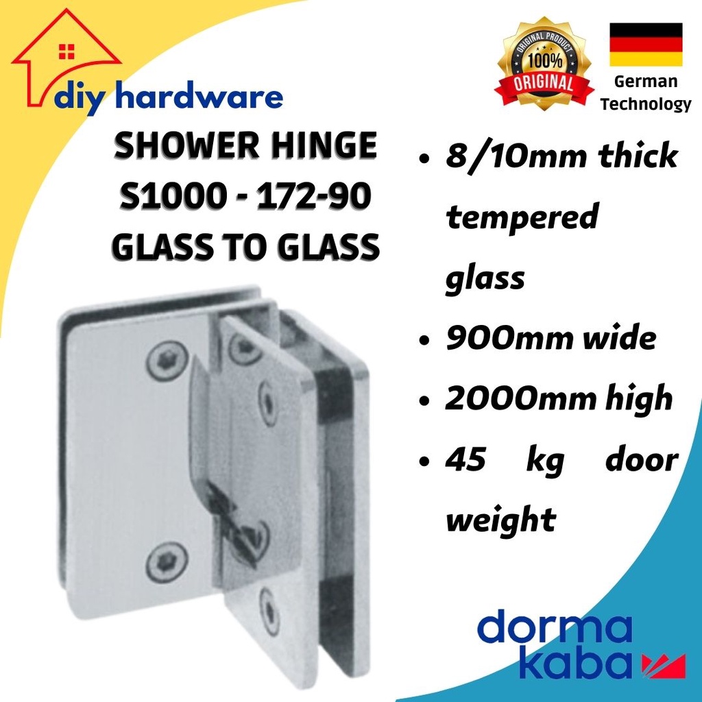 Jual Dorma Shower Hinge S100017290 Glass To Glass Engsel Pintu Kaca