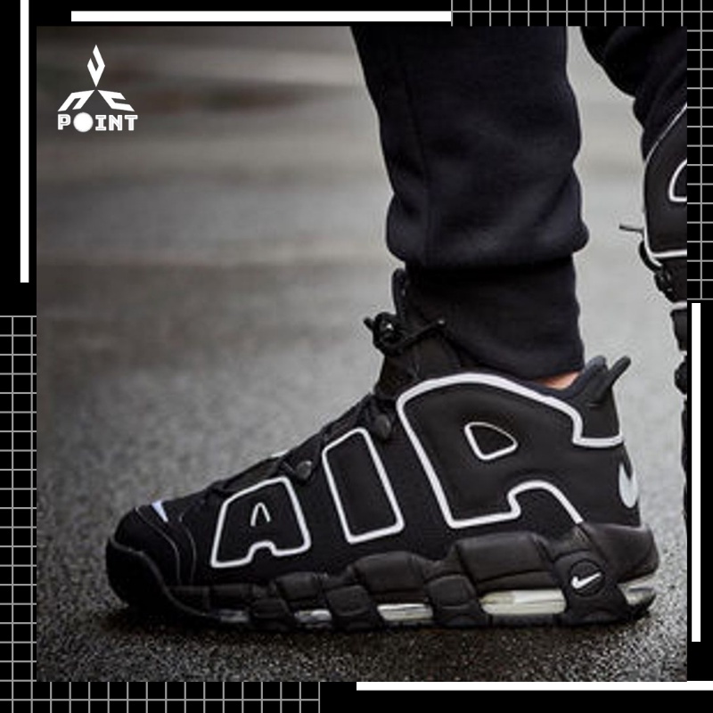 BNIB Sepatu Nike Air Uptempo Black White ORIGINAL PREMIUM