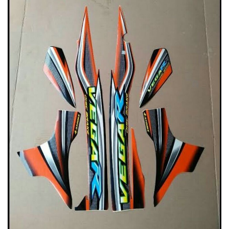 Jual stiker lis body yamaha vega r lama warna oren full body | Shopee ...