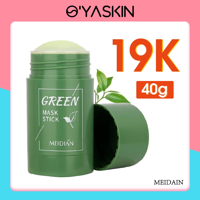 Jual MEIDIAN Green Tea Mask Cleansing Clay Stick Masker wajah Masker ...