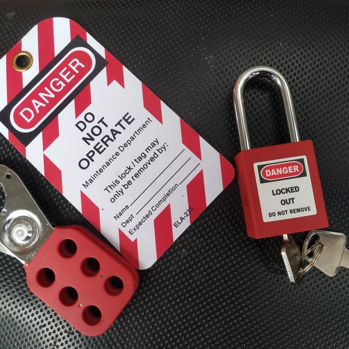 Jual Lockout TAGOUT KIT With Hasps, Loto Tags, Red Safety Padlocks ...