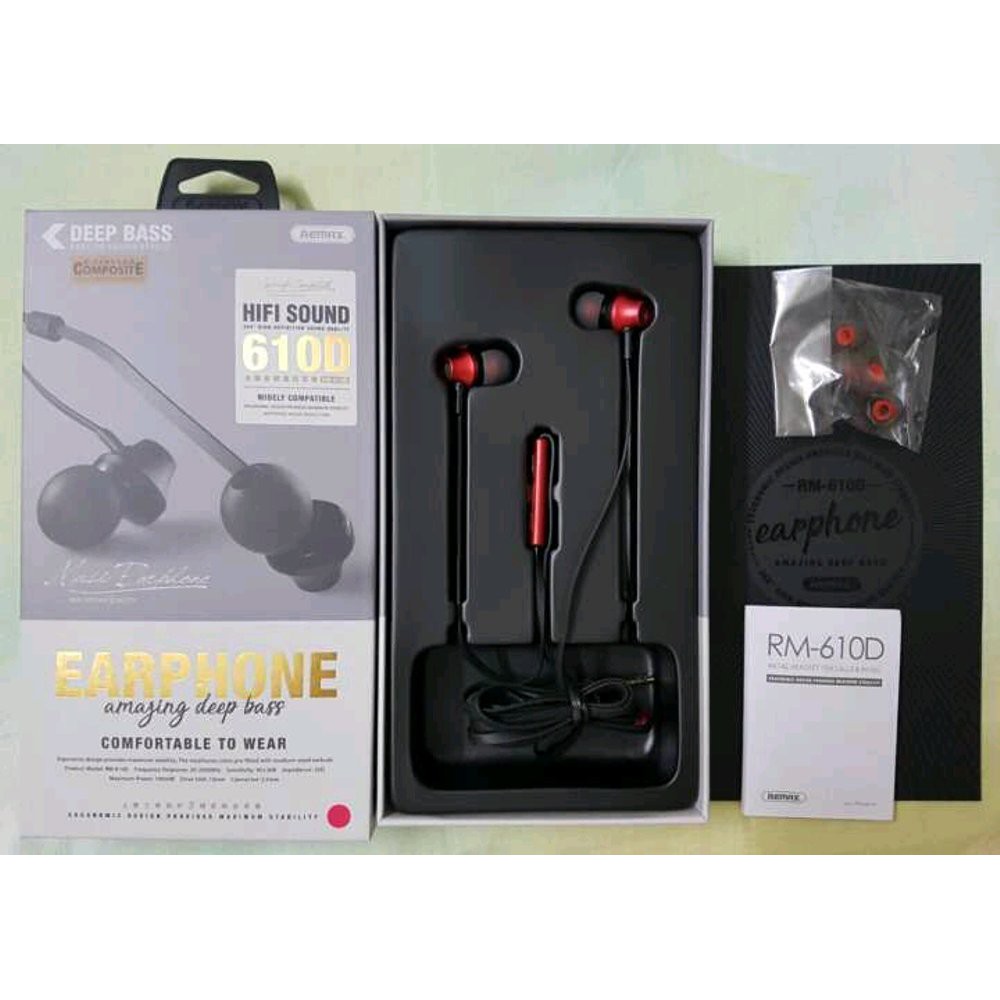 Jual HEADSET EARPHONE REMAX ORIGINAL STEREO WITH MIC & VOLUME CONTROL ...